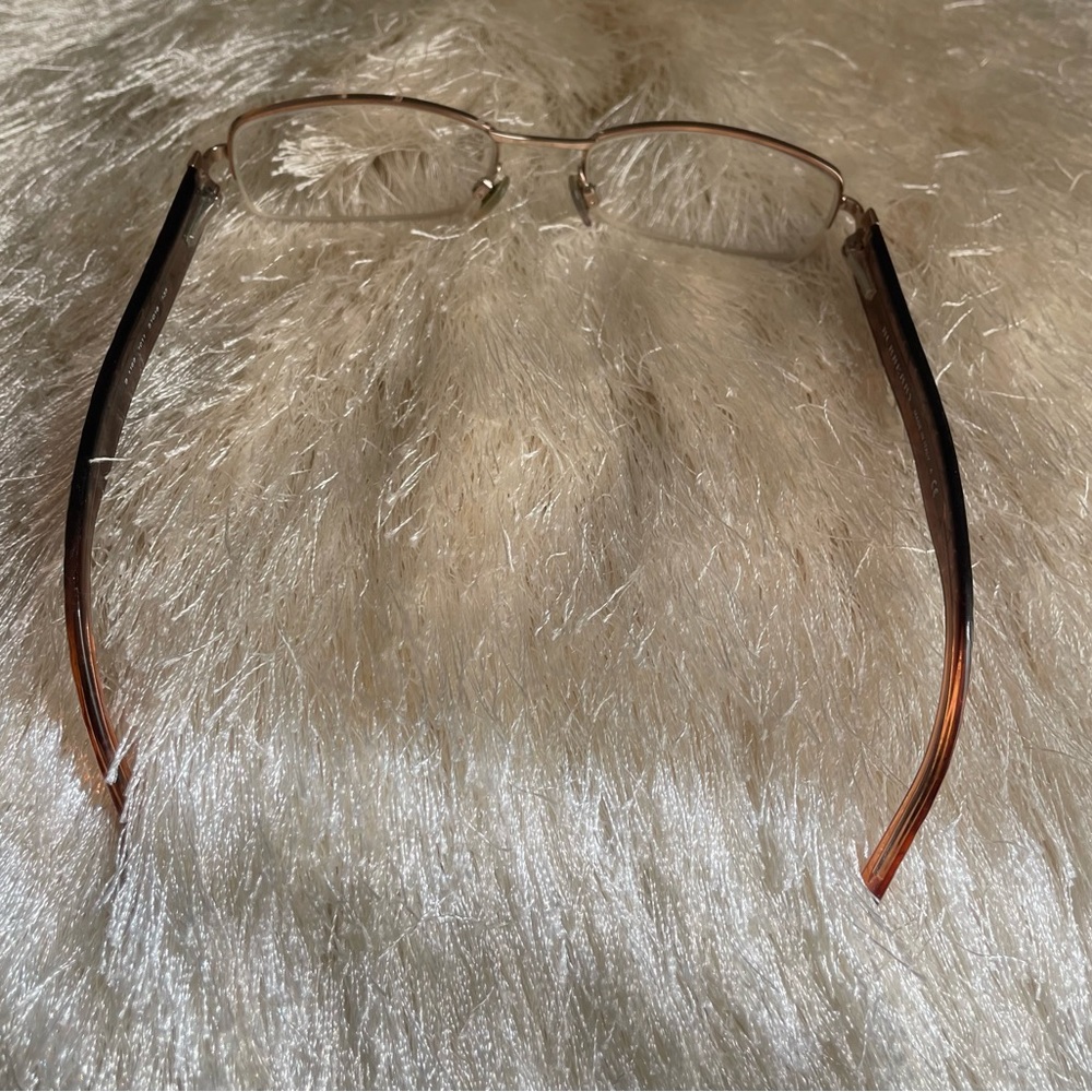 Authentic Burberry Eyeglass Frames Gold Clear Bro… - image 6